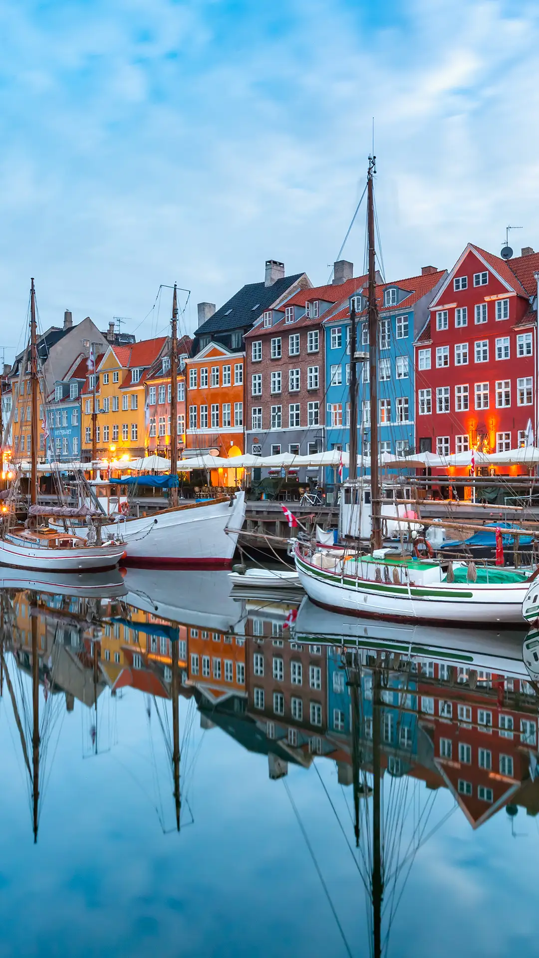 Nyhavn in Copenhagen, Denmark.