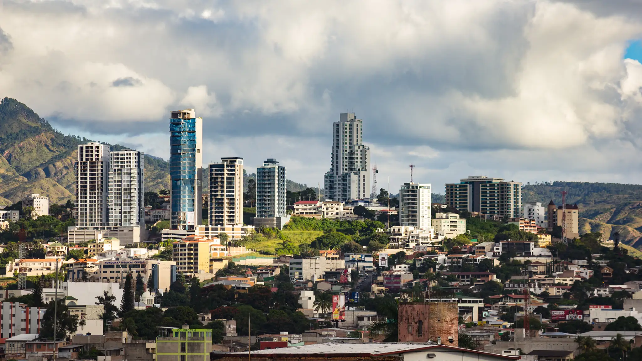 Buildings in Tegucigalpa, Honduras.