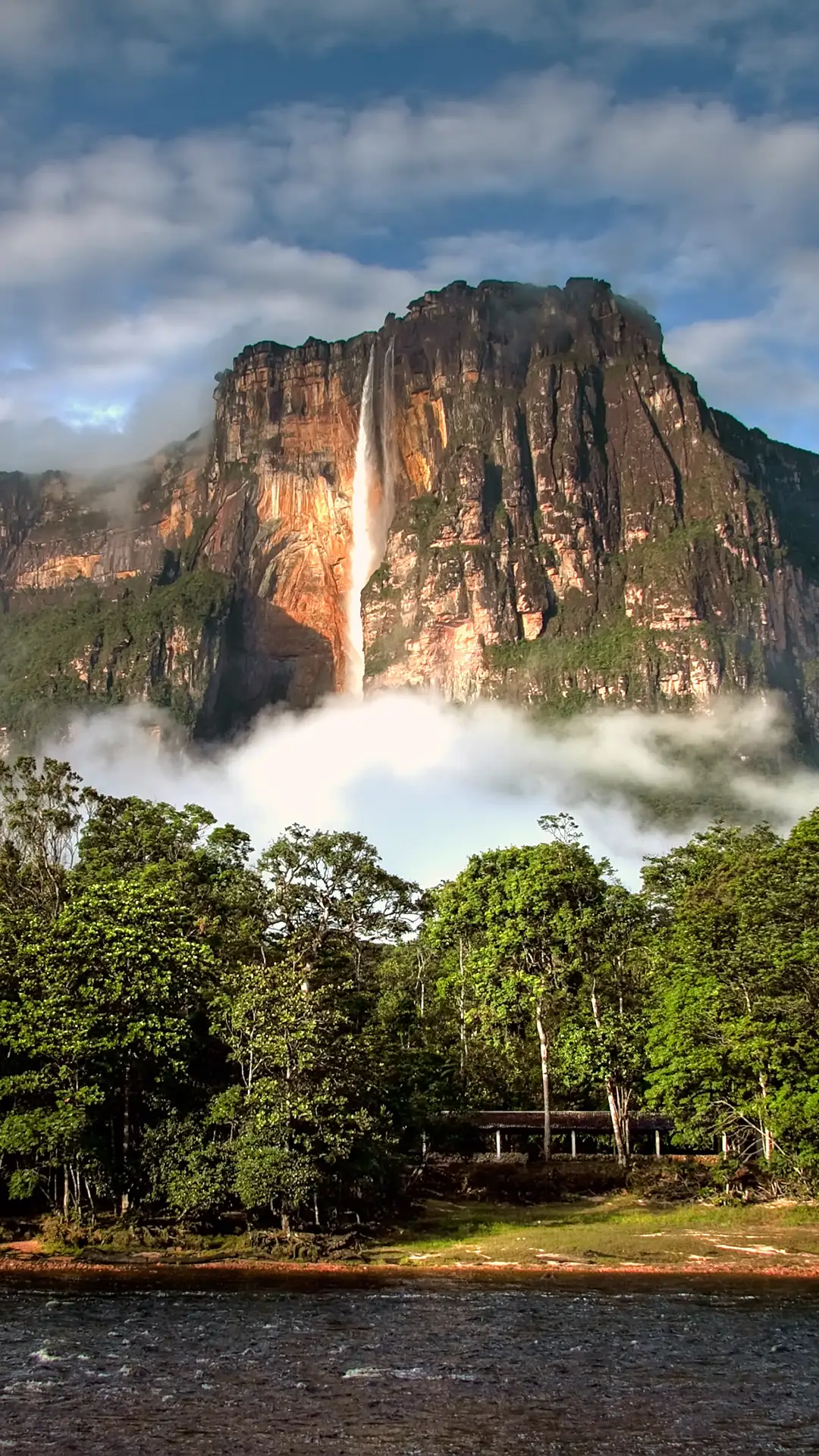 Angel Falls in the morning light.