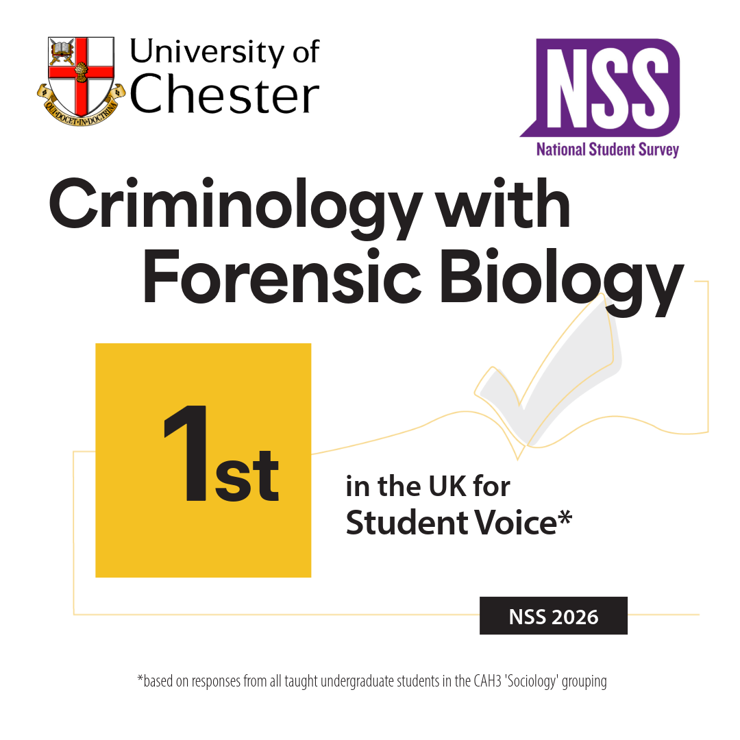 Criminology with Forensic Biology is first in the North West for Student Voice