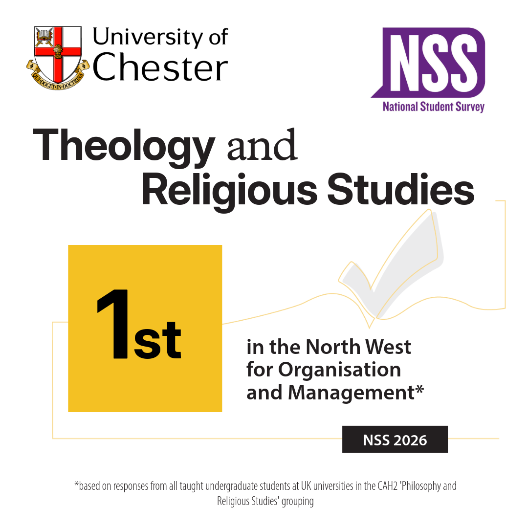 Theology and Religious studies first in North west for organisation and management