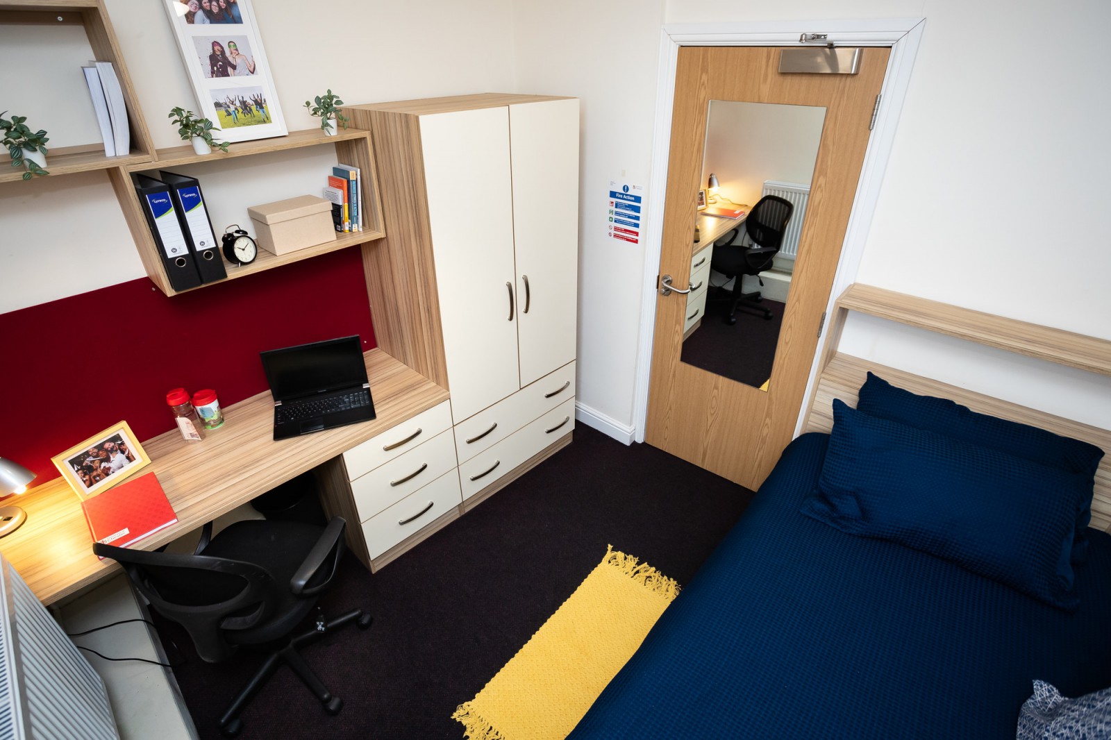 Arden court bedroom, wardrobe and desk