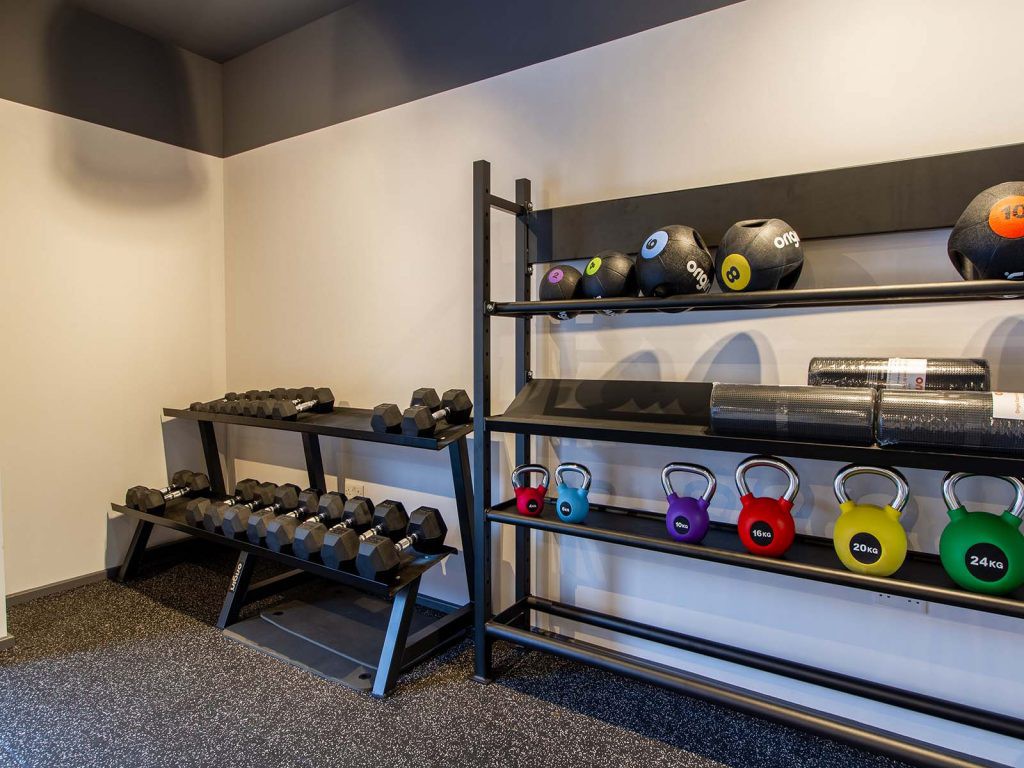 Weights in the Tudor Place Gym