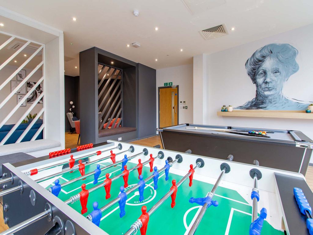 Table football in the Tudor Place social space