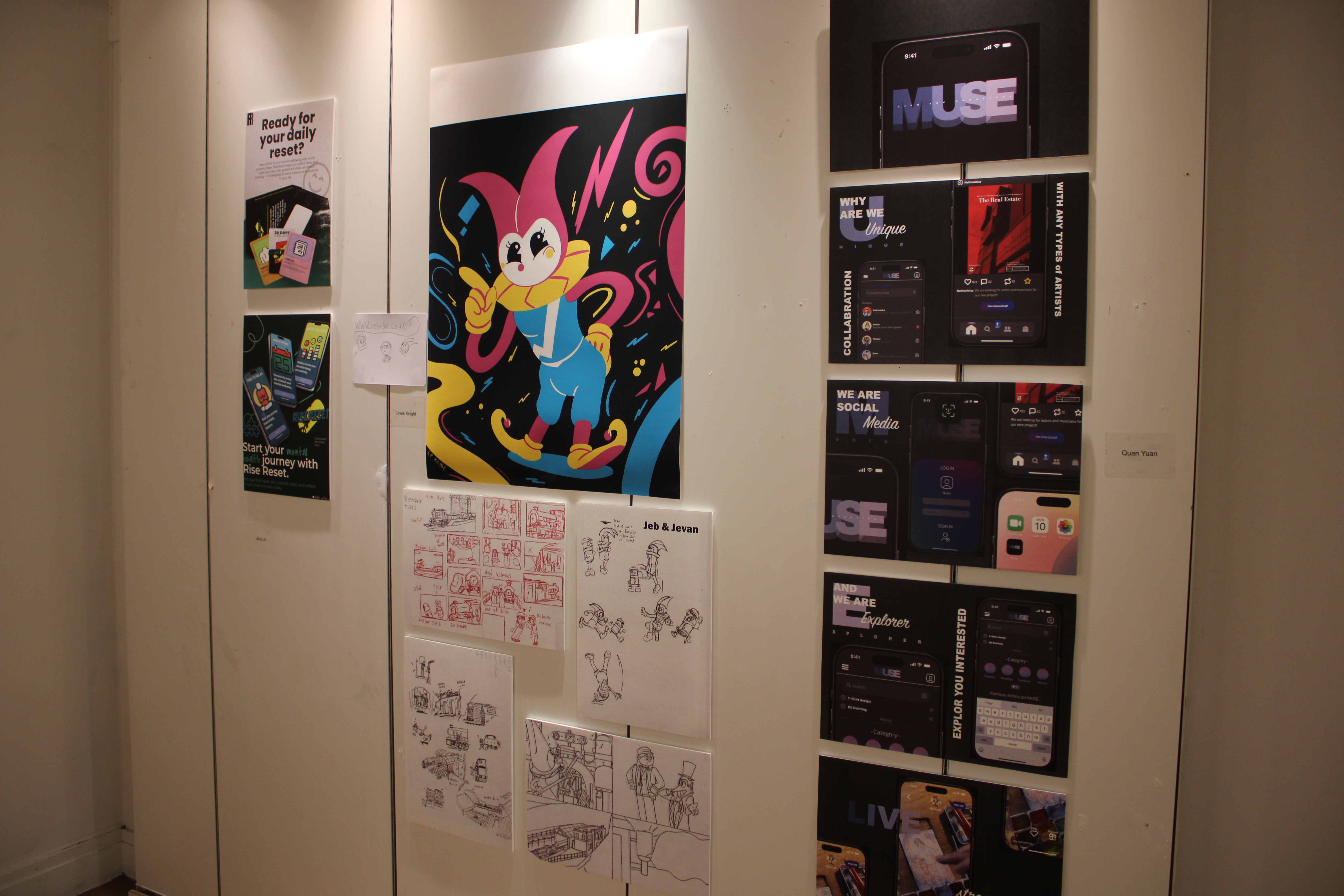 Graphic design on display at exhibition