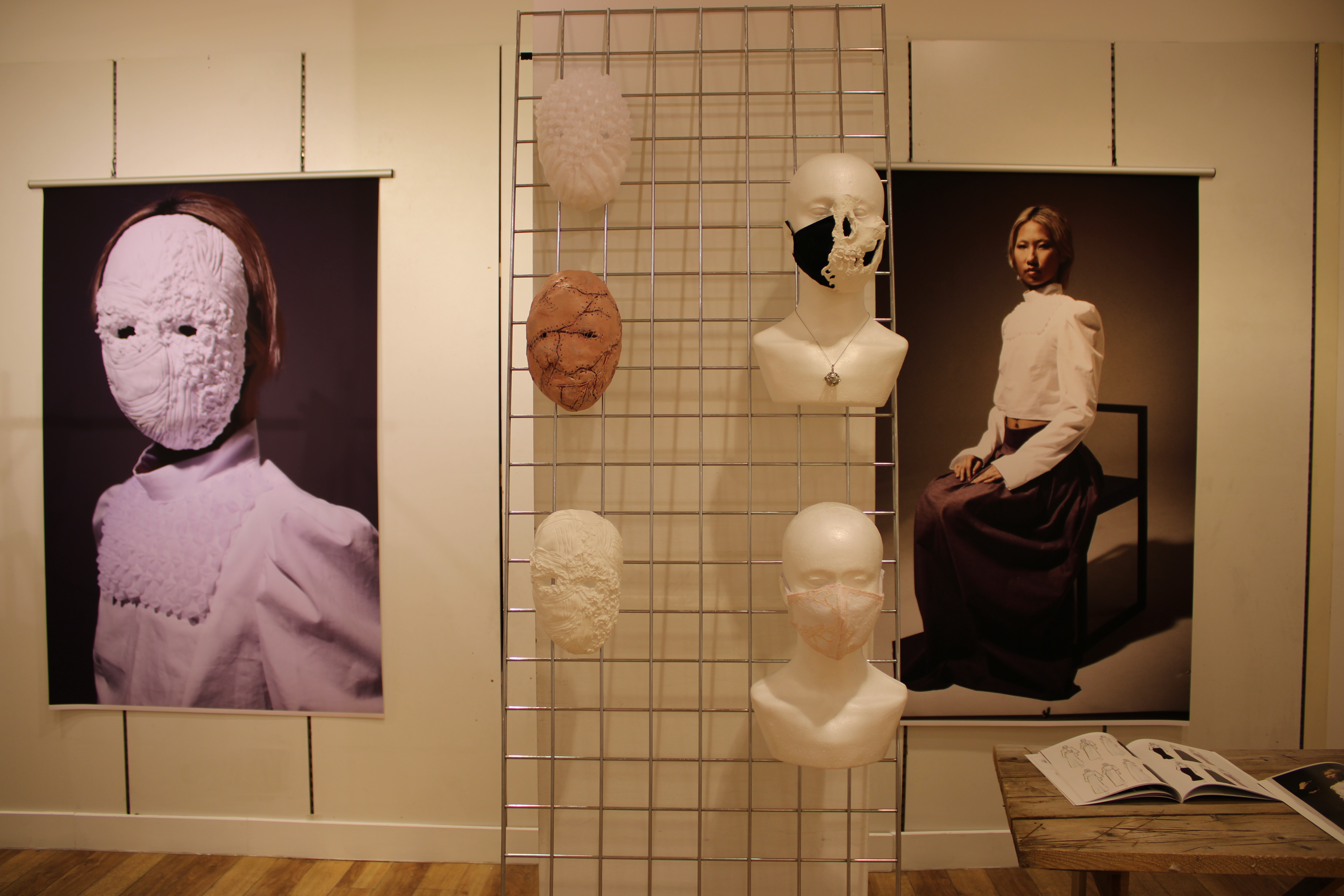 Face masks on display