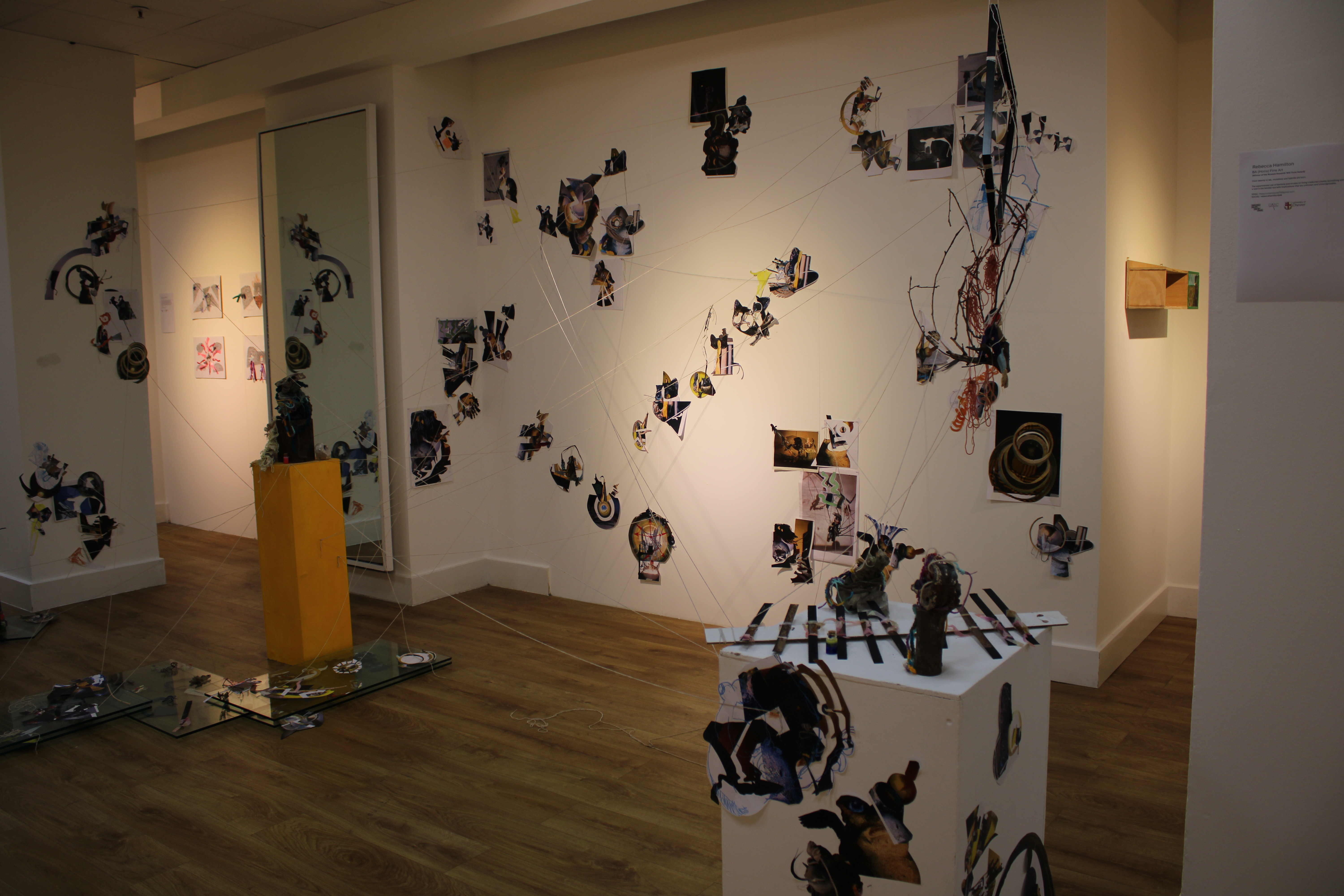Piece of art work on display at exhibition