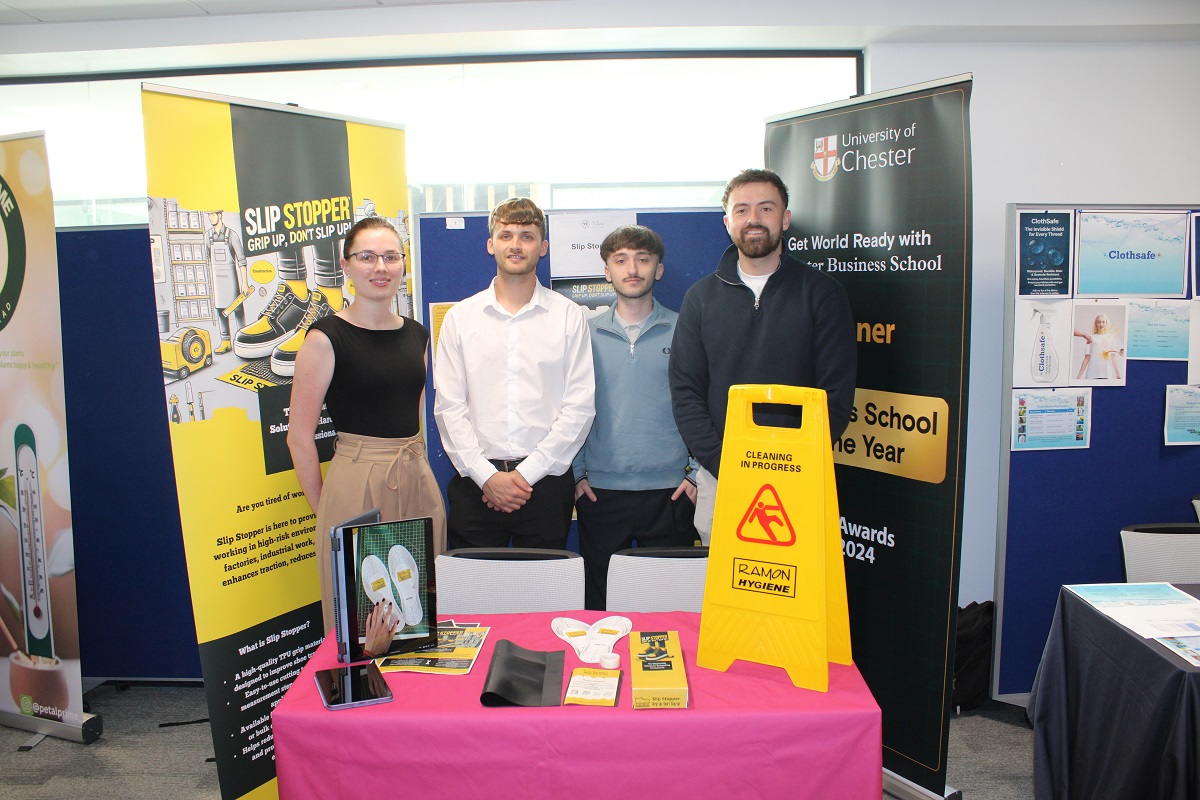 Ben and SlipStopper colleagues at Young Enterprise Start-Up UK Finals