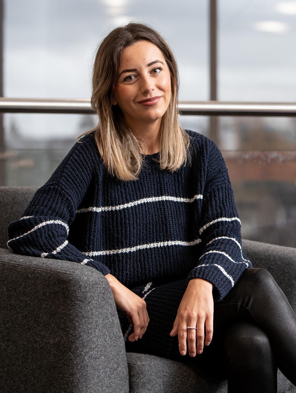 Postgraduate International Finance MSc student in a university business school environment, representing advanced study in global finance, investment analysis, financial management and international markets at the University of Chester.