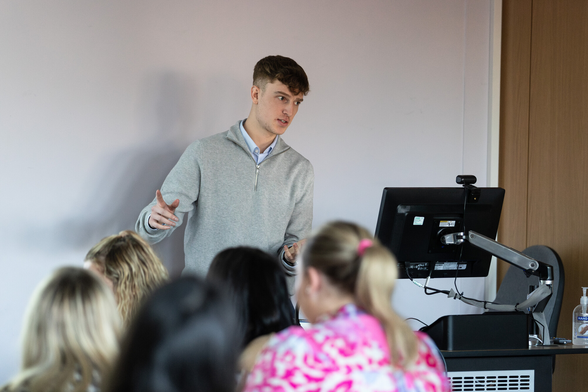 Lecturer presenting during a lecture