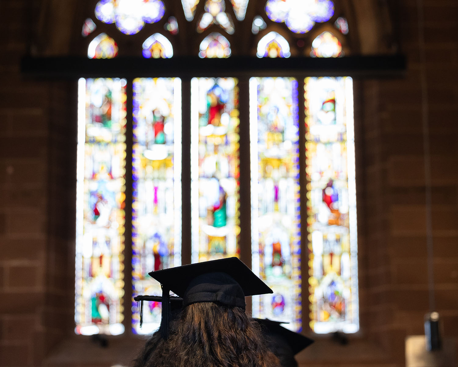 Graduate in a church