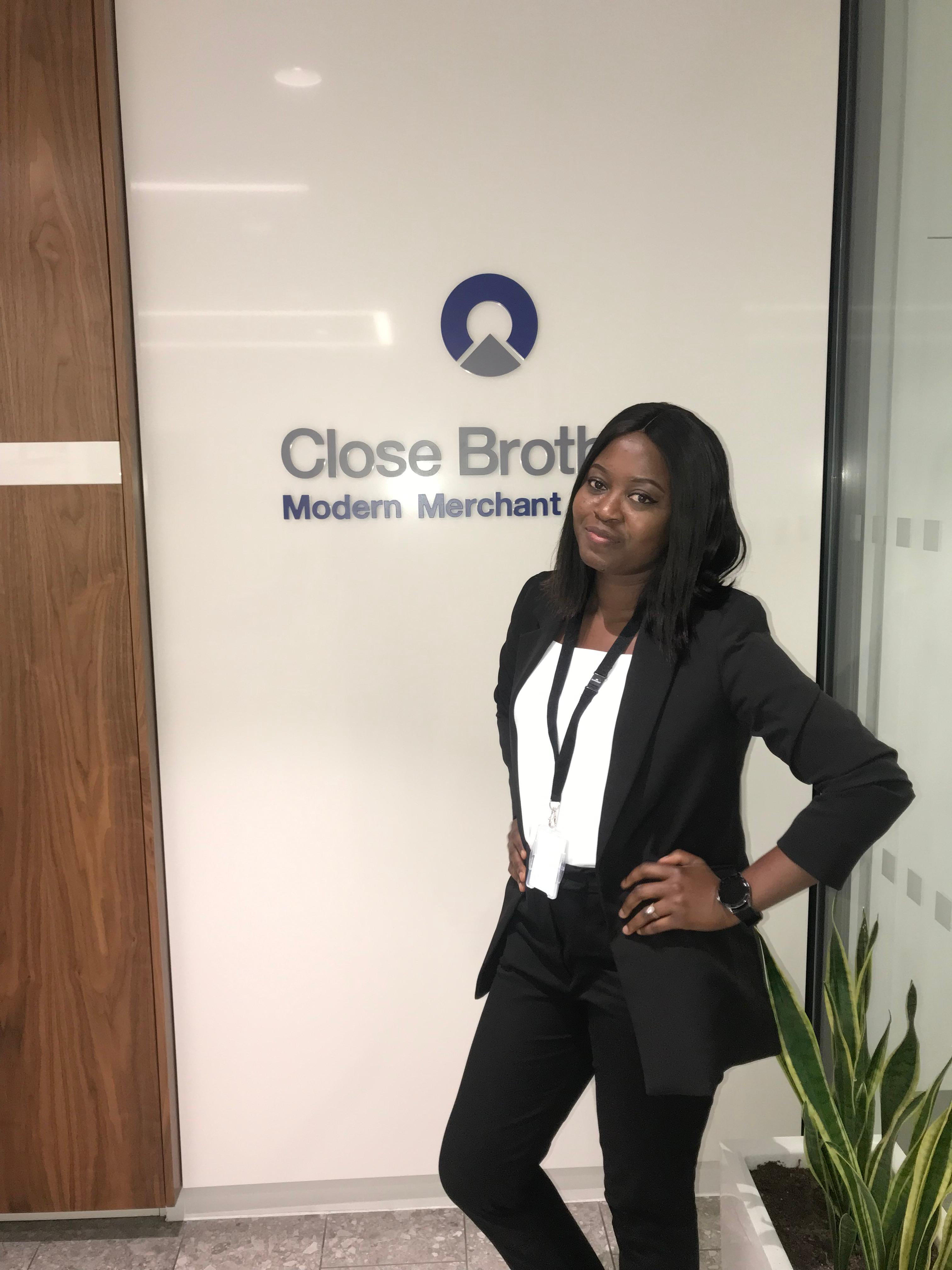 Precious Bamidele during an internship