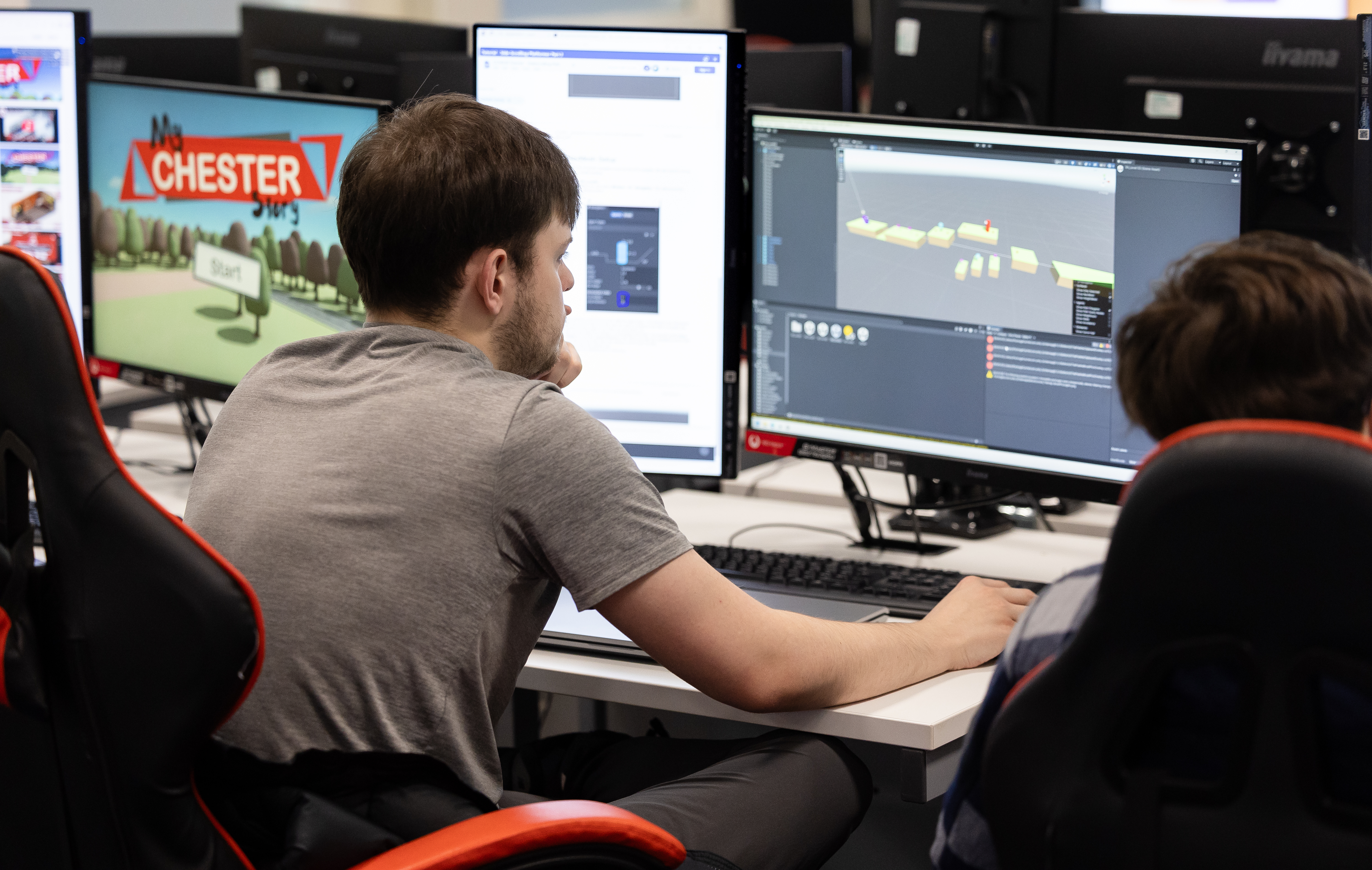 Students in a gaming session
