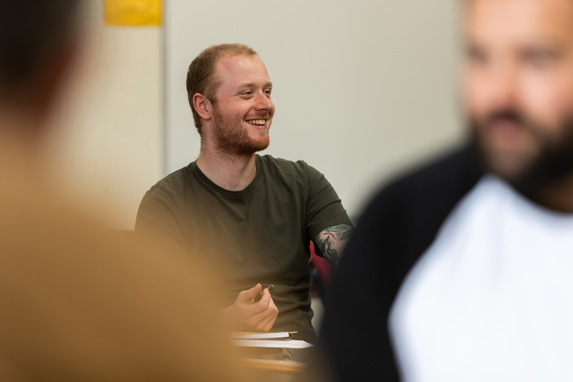 Trainee teacher in a lecture