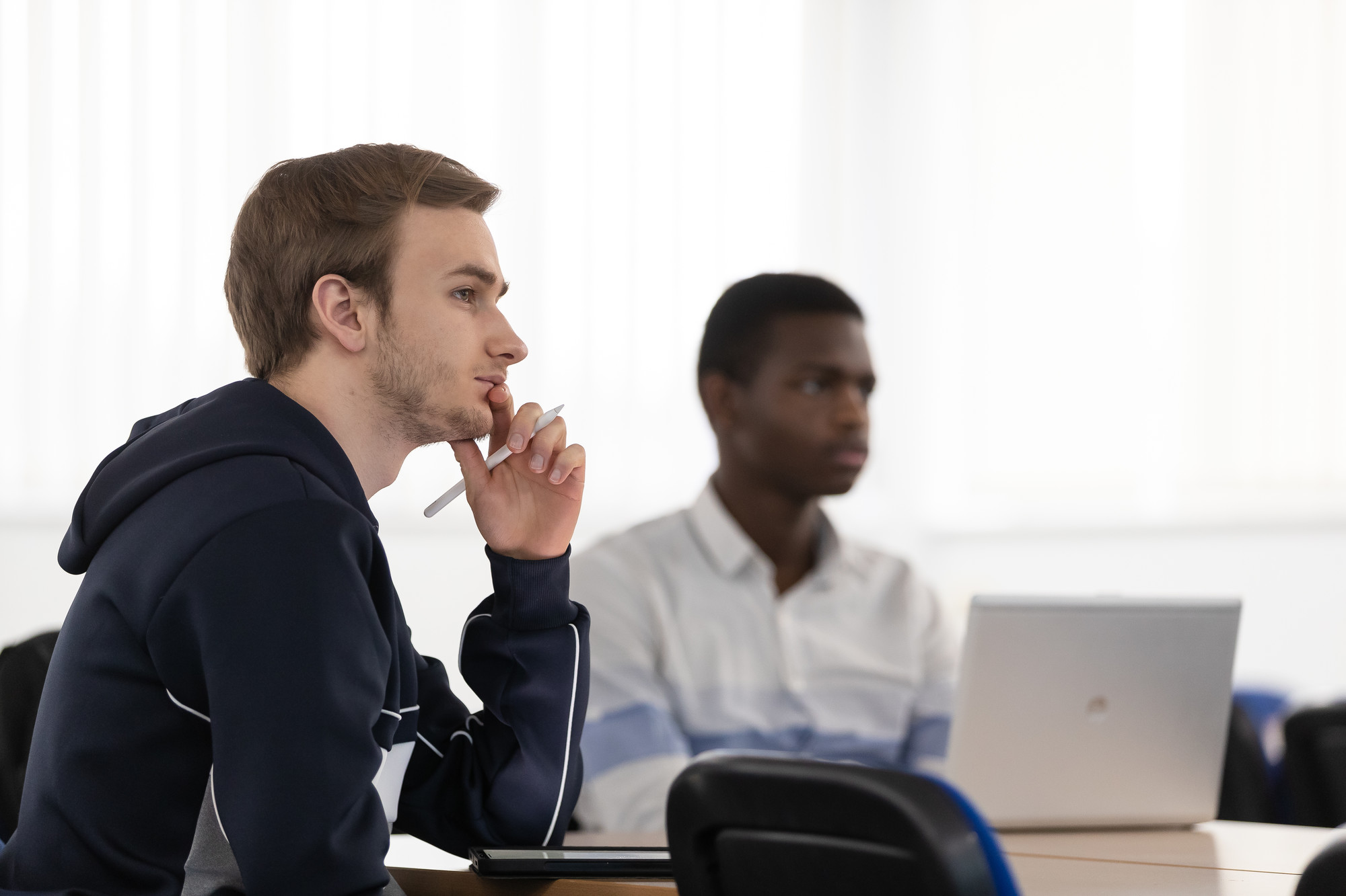 Two students during a Maths lecture