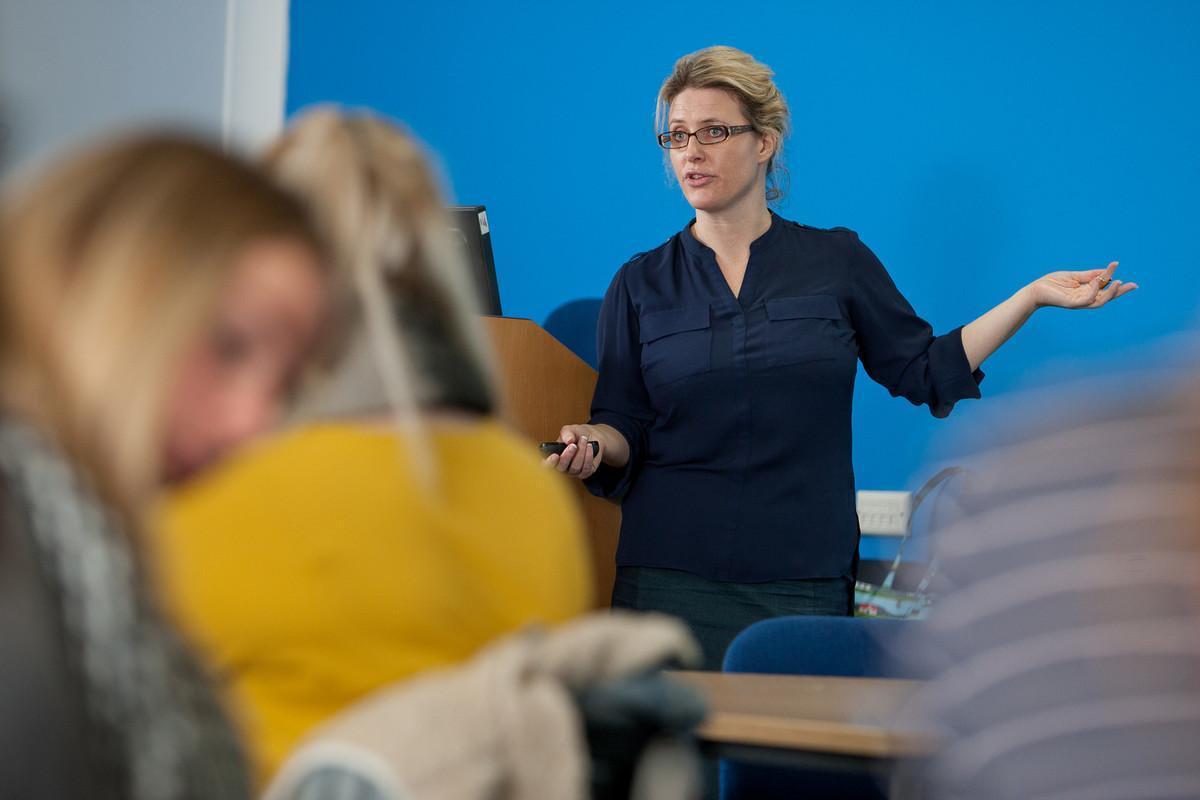 Trainee teachers attending a teaching session as part of the Secondary Modern Languages PGCE with QTS at the University of Chester, preparing to teach modern foreign languages in secondary schools through academic and practical training.