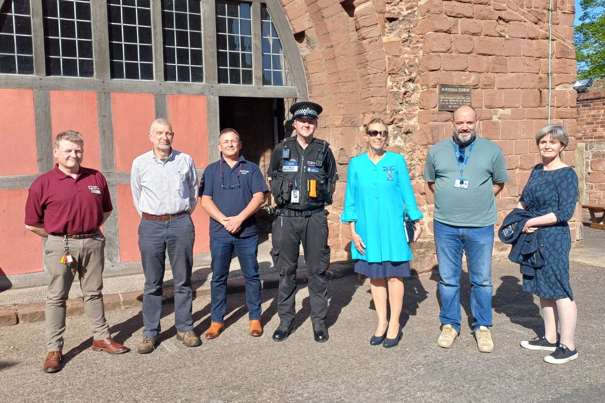 The High Sheriff of Cheshire, Joëlle Warren MBE, recently visited members of the Digital Dimensions Project team at the Agricola Tower, Chester Castle.