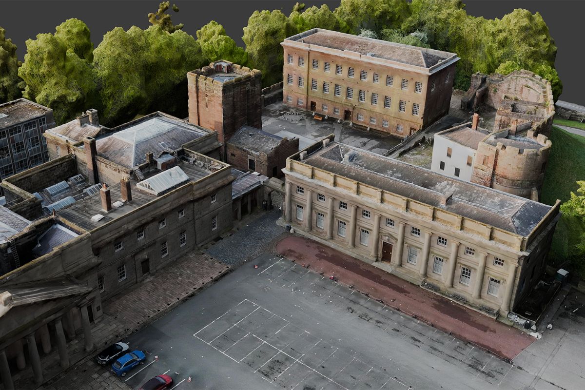 3D scan generated of the Chester Castle area