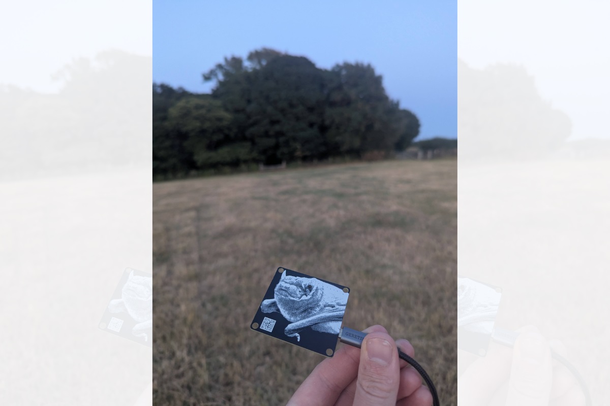 A Griff-Mini Bat Detector out in the field.