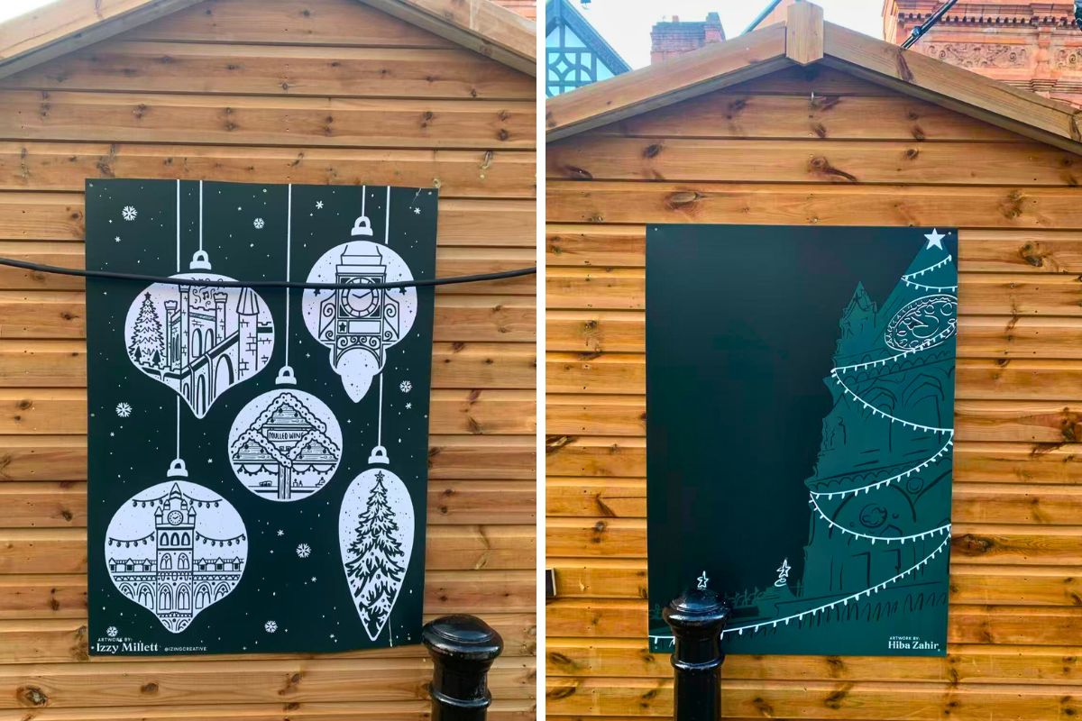 The festive designs by Izzy Millett and Hiba Zahir.