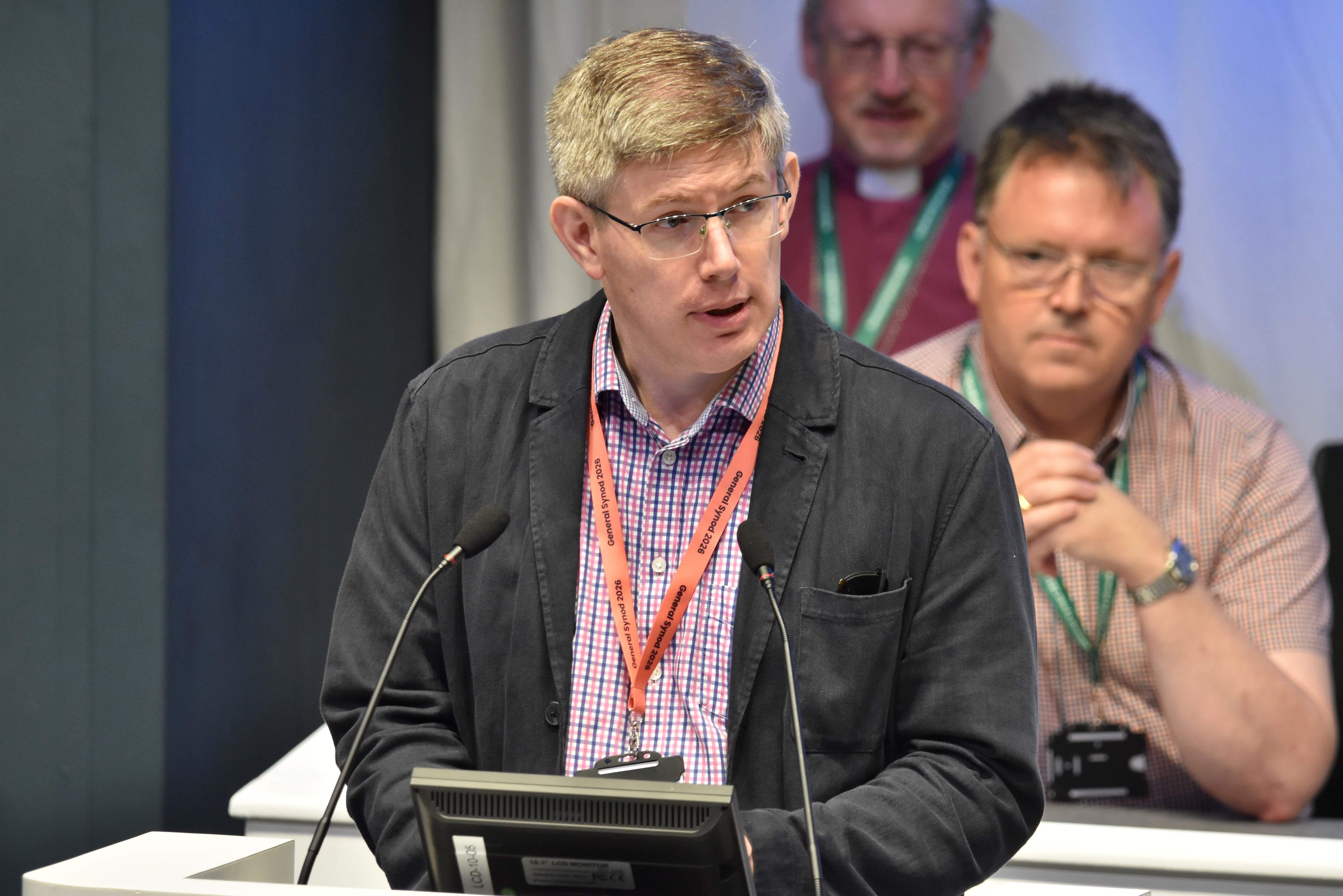 Ben Fulford speaking at the Church of England's General Synod 12.7.26 (Credit = Church of England  Sam Atkins)