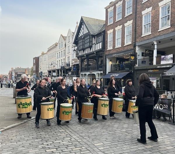 Lenten parade drummers