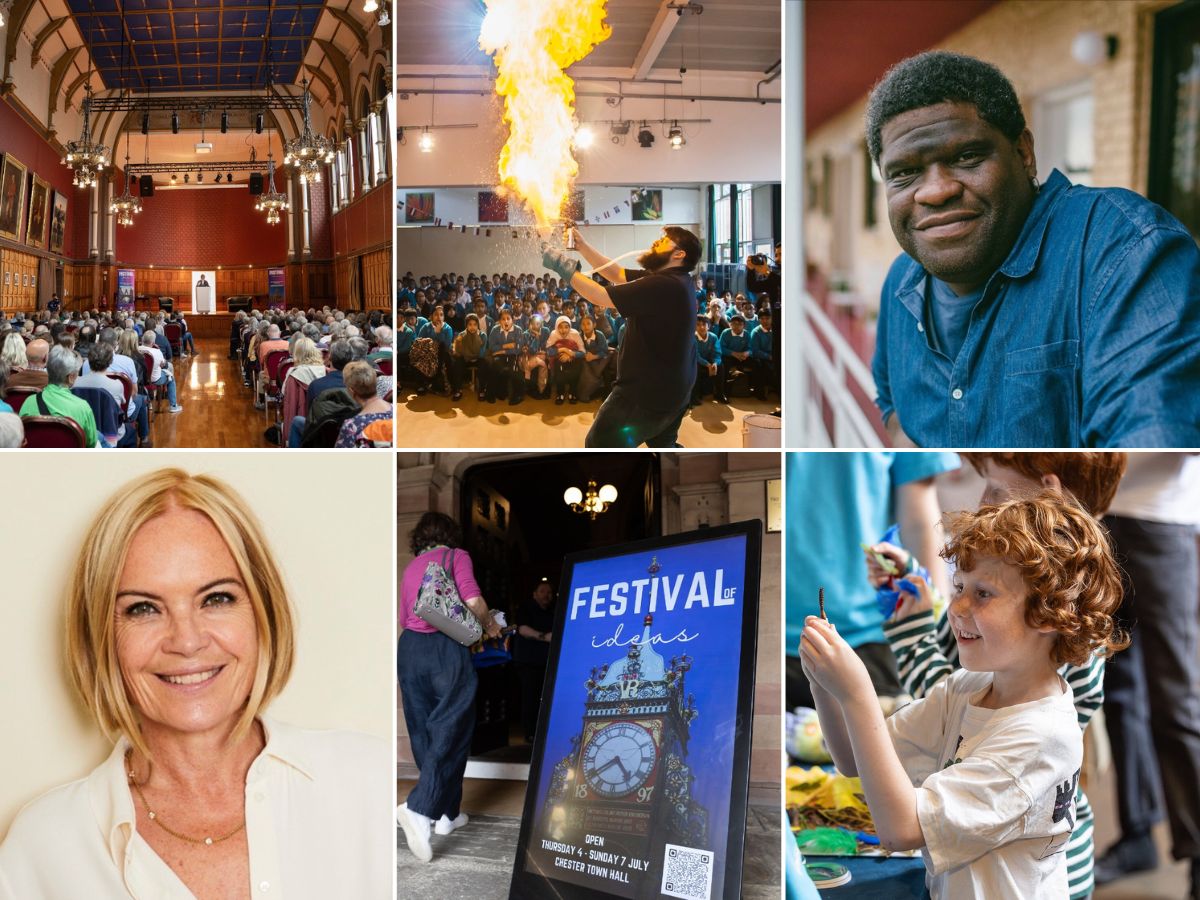 Stars and activities at the 2026 Chester Festival of Ideas.