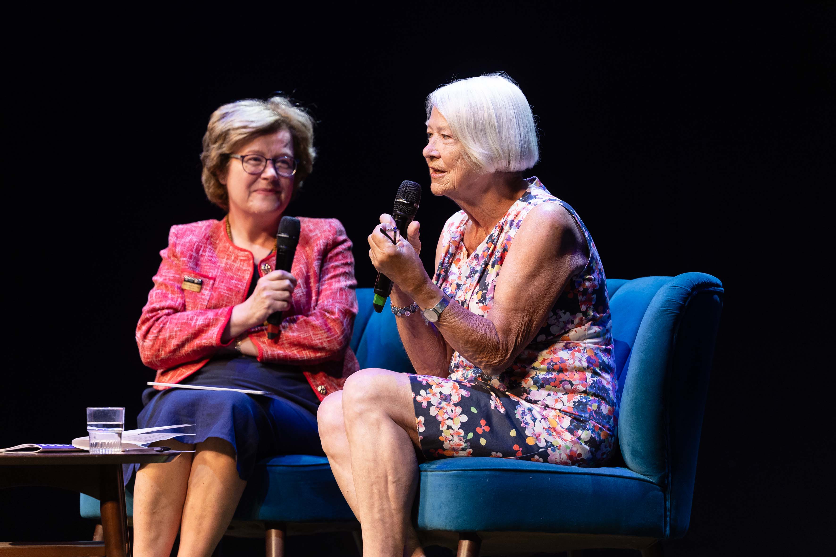 Kate Adie CBE in conversation with the Vice-Chancellor of the University of Chester, Professor Eunice Simmons.