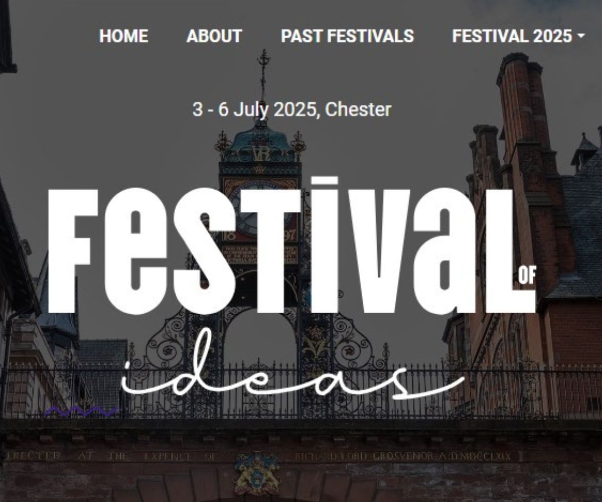 The Festival of ideas website home page.