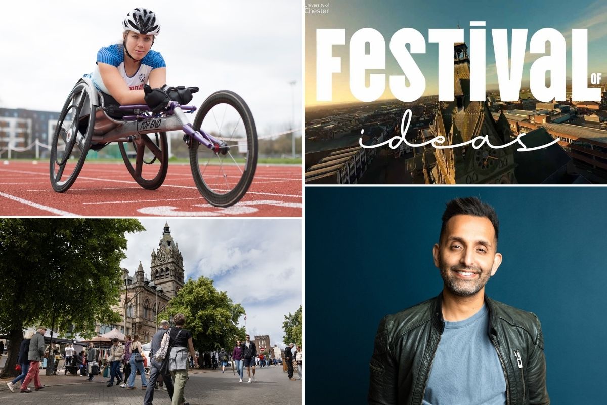 A promotional collage for this year's Festival of Ideas.