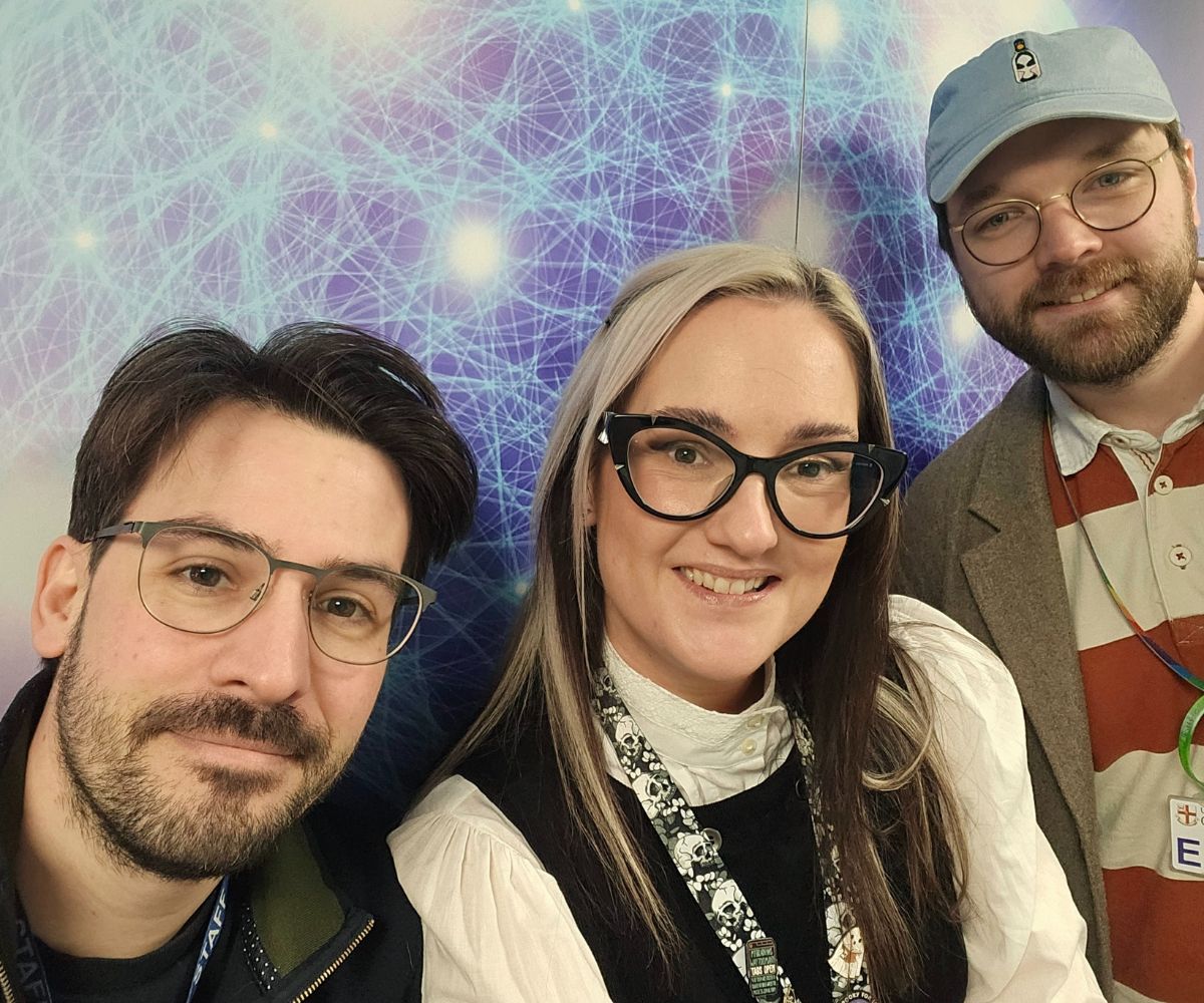 From left to right: Dr Kevin Hochard, Dr Nicola Lasikiewicz and Connor Pell .