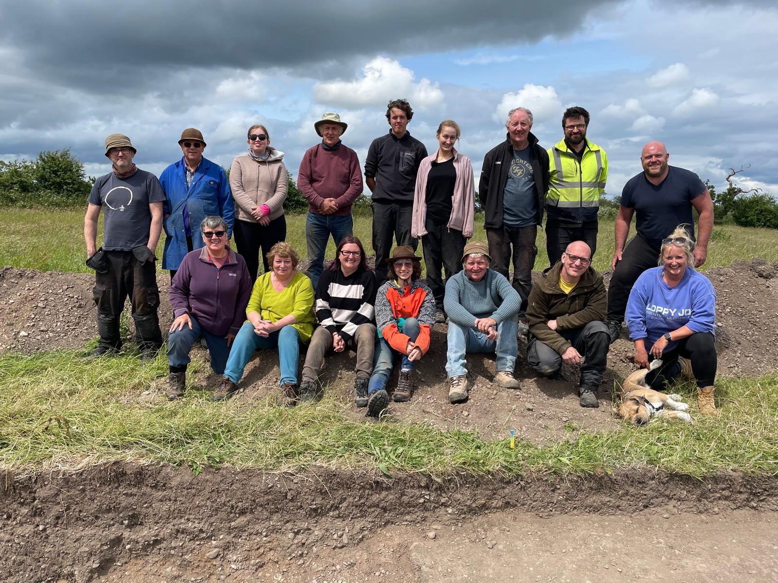The team on the last day of the excavations.