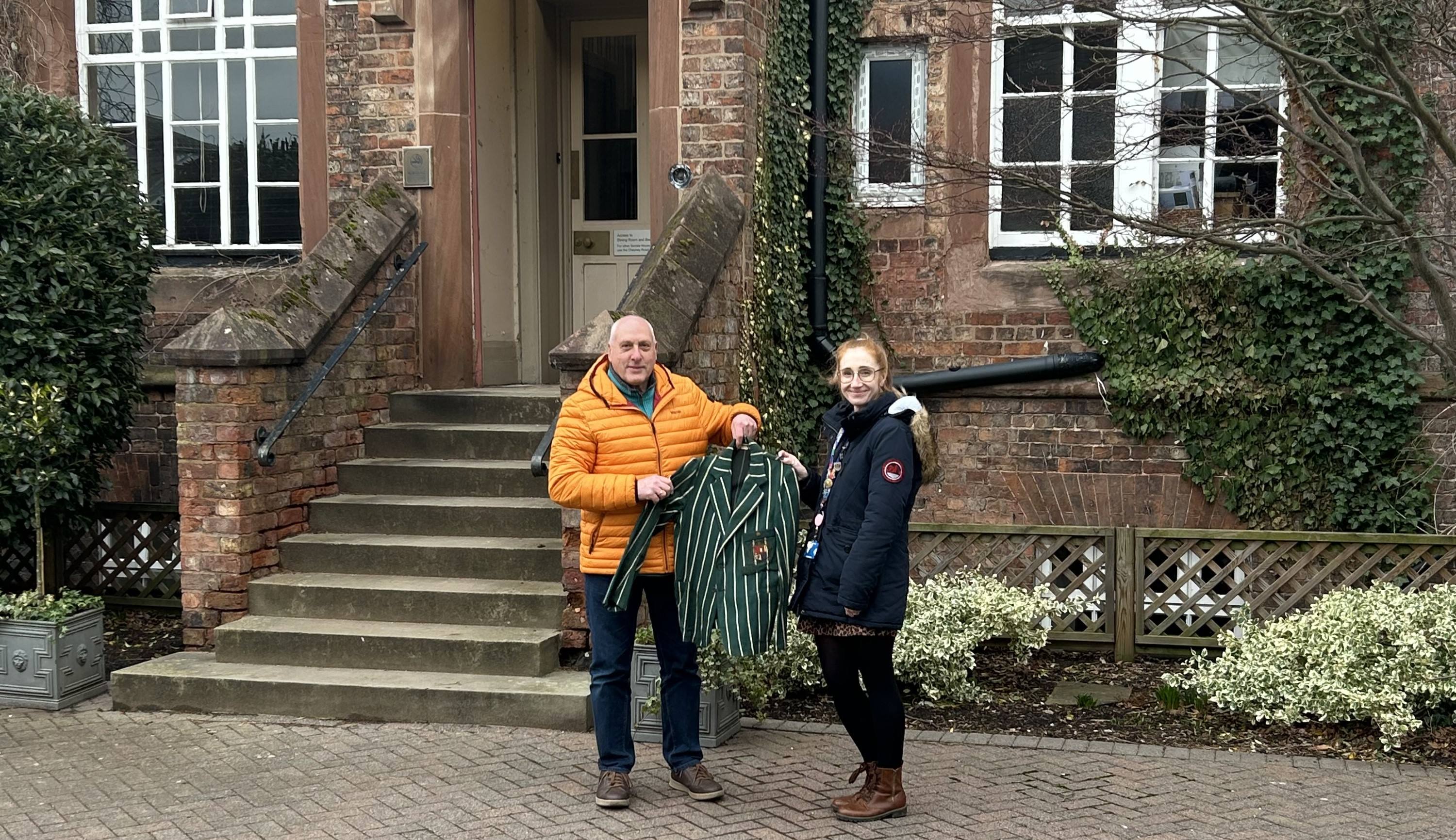 Nigel and Amy outside Senate House
