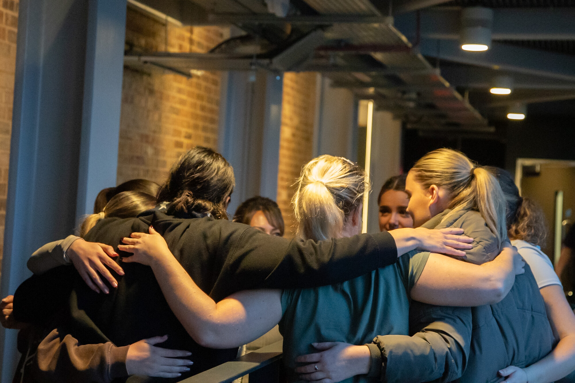 Warming up for a performance.