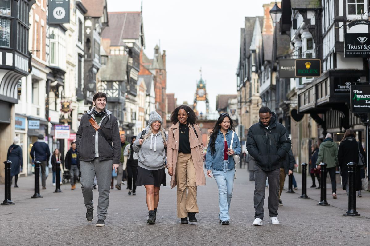 Students at Exton Park, Chester.