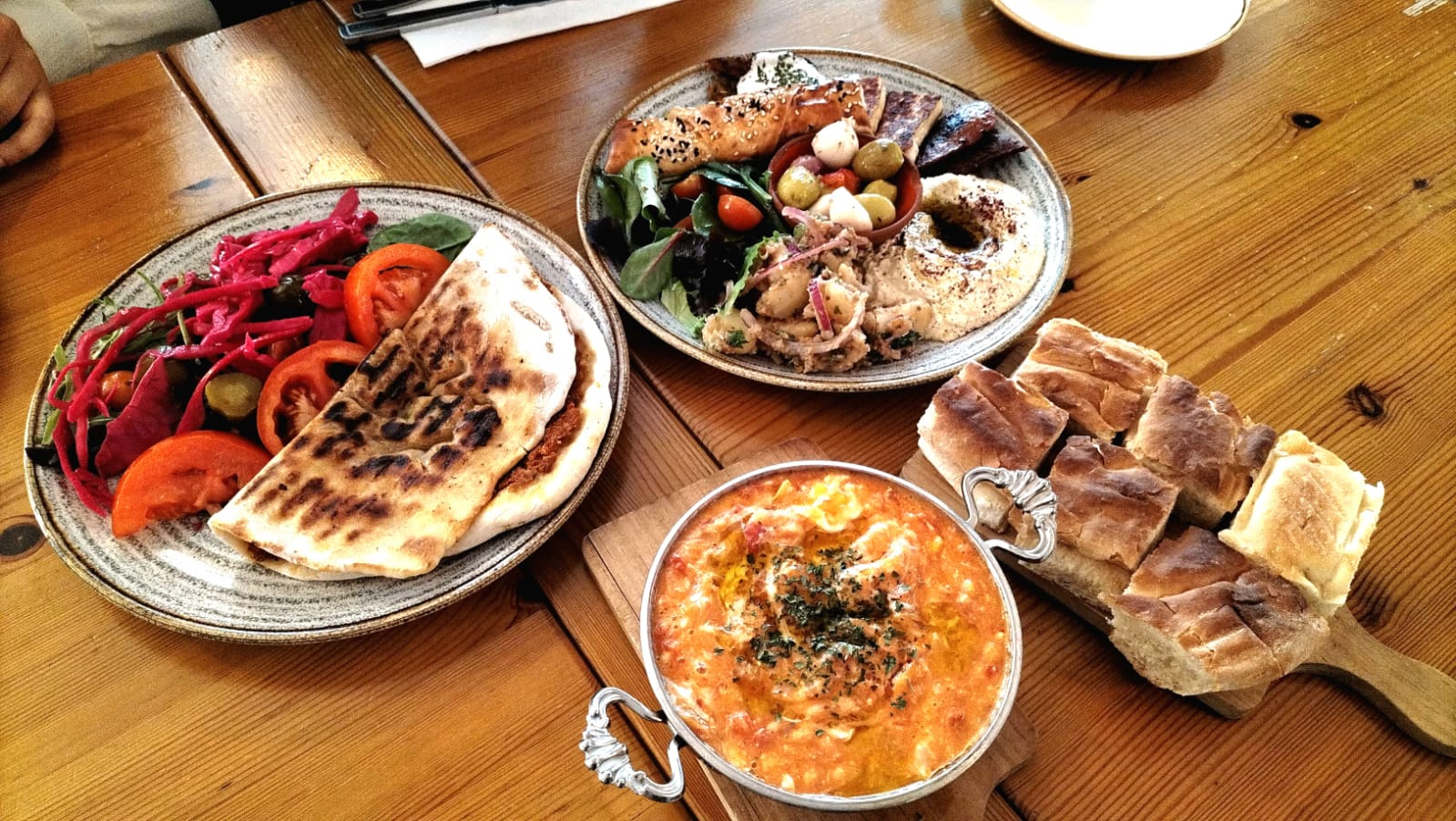 food on a table