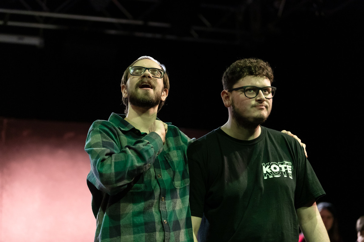 BA acting students on stage