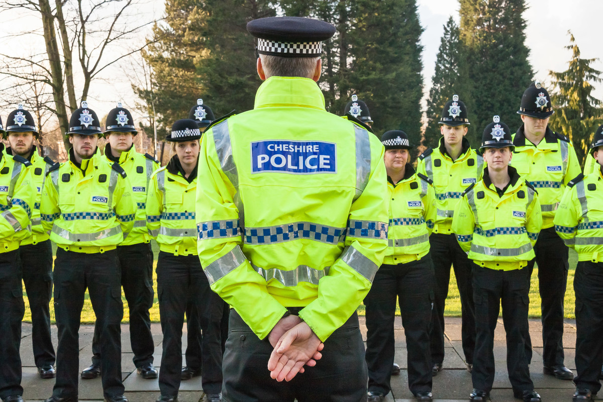 group of police