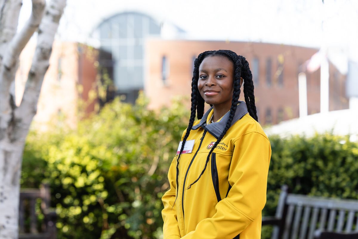 Student Ambassador, Miracle, pictured at Exton Park campus.