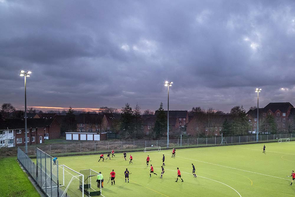 Floodlit Hockey pitch
