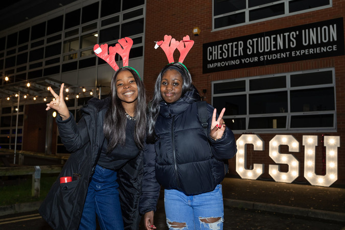 Two happy students