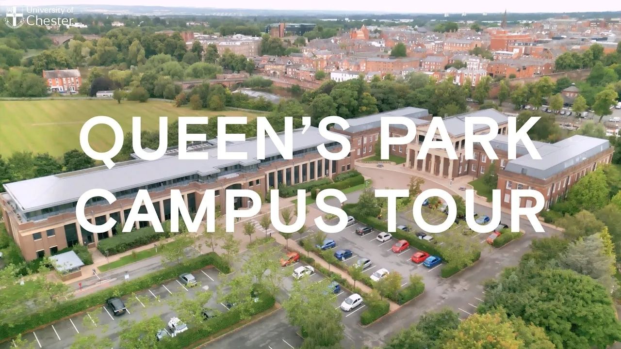YouTube thumbnail of Queen's Park campus with text