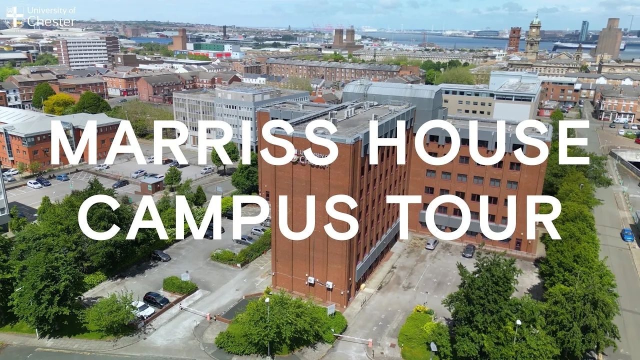 Youtube thumbnail of University Centre Birkenhead with text