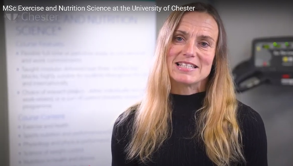 MSc Exercise and Nutrition Science at the University of Chester YouTube video